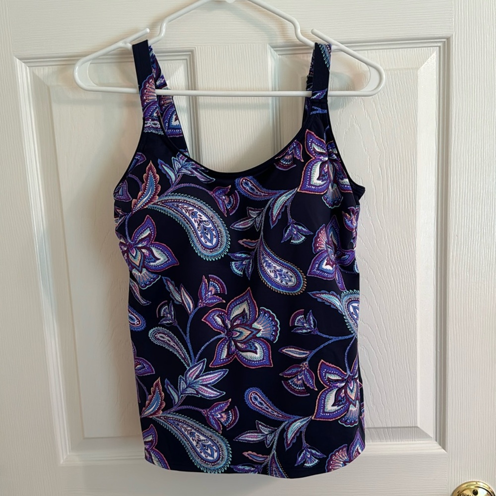 Lands’ End Tankini Top Sz 10